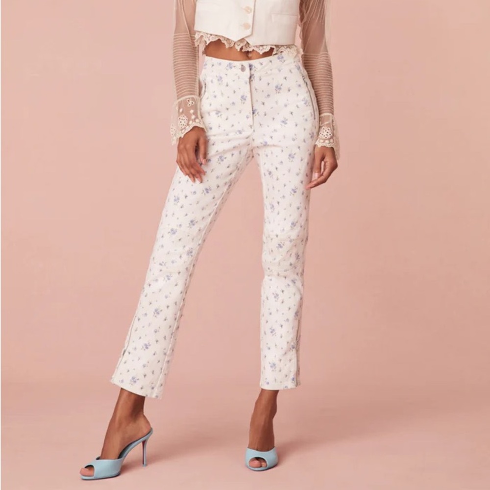 LoveShackFancy - Moyer printed jeans